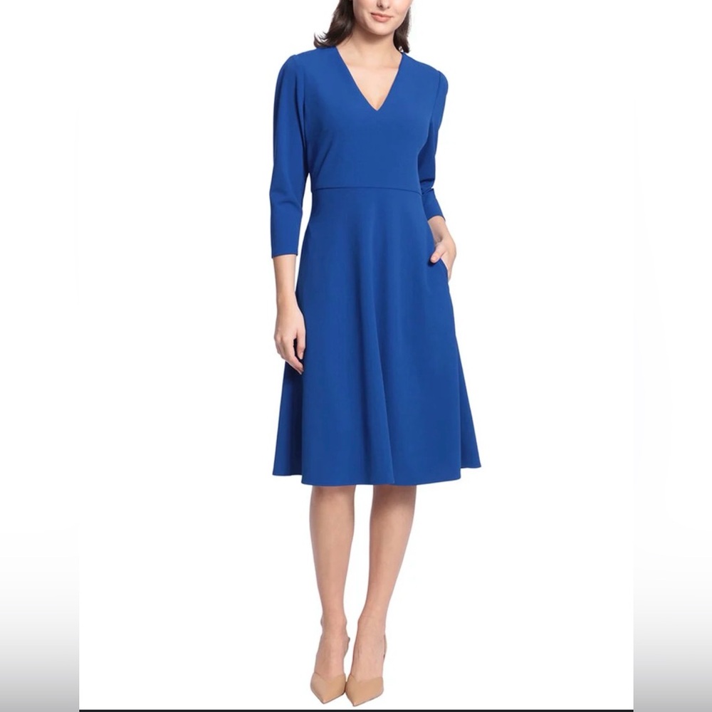 Maggy London Elegant Blue Women's Dress-SIZE 16